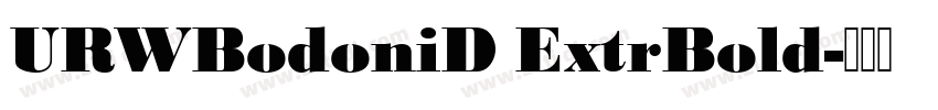 URWBodoniD ExtrBold字体转换